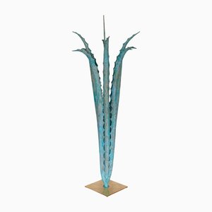 Alain Chervet, Aloes Standing Sculpture, 1974, Gilt Metal
