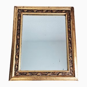 Specchio vintage in stile barocco con cornice in foglia d'oro