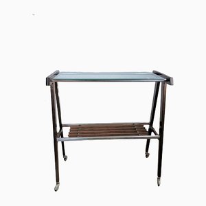 Mid-Century Wood and Glass Console Table, Italy, 1960s