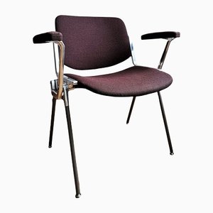 Mid-Century Modern Italian DSC106 Chair With Armrests by Giancarlo Piretti for Castelli, 1960s