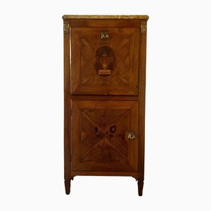 19th Century French Drop-Front Marquetry Secretaire or Abattant in Oak