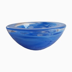 Blue Bowl and Centerpiece by Anna Ehrner for Kosta Boda, 1990s