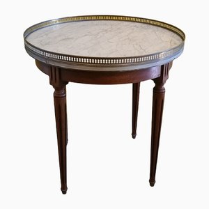 Mid-Century Side Table in Mahogany with Marble Top