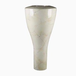 Italian Bianco Low-Density Polyethylene Tippy Carrara Collection Vase from VGnewtrend