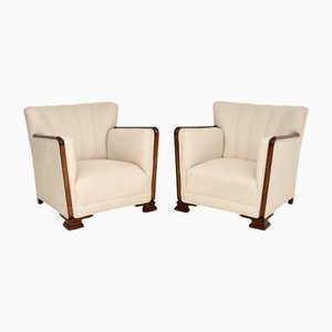 Danish Art Deco Period Armchairs, Set of 2