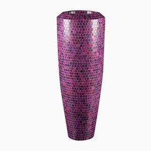 Fuchsia Obice Vase aus Polyethylen mit Bisazza Mosaik von VGnewtrend