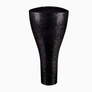 Italian Nero Low-Density Polyethylene Tippy Vase with Bisazza Mosaic from VGnewtrend