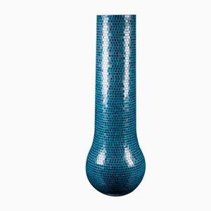 Italienische Verde Arena Vase aus Polyethylen mit Bisazza Mosaik von VGnewtrend