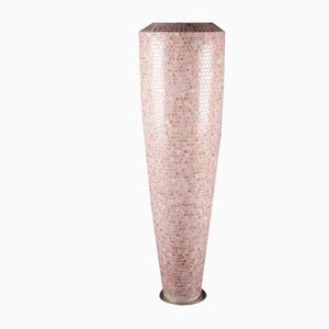 Italian Rosa Baby Low-Density Polyethylene Obice Vase with Bisazza Mosaic from VGnewtrend