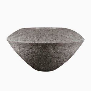 Italian Grigio Low-Density Polyethylene Trotty Vase with Bisazza Mosaic from VGnewtrend