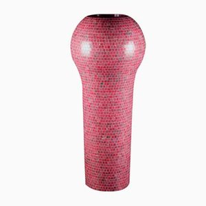 Italian Rosa Baby Low-Density Polyethylene Sakata Vase with Bisazza Mosaic from VGnewtrend