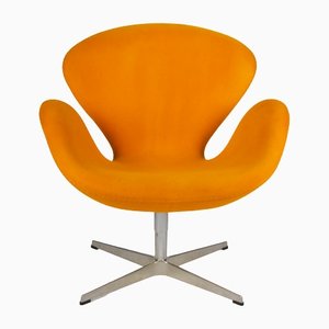 Yellow Model 3320 Swan Chair by Arne Jacobsen for Fritz Hansen