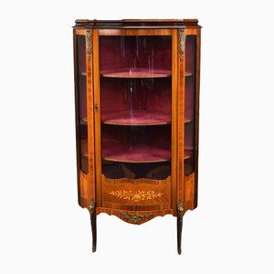 French Style Bow Fronted Display Cabinet