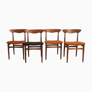 Dänische Mid-Century Stühle aus Teak, 1960er, 4er Set