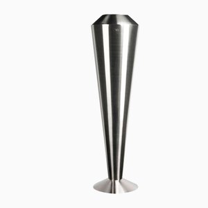 Italienische Obelisk-Stahl Satinato 180 Vase von VGnewtrend