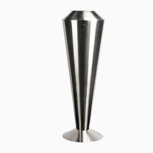 Italienische Obelisk-Stahl Satinato 150 Vase von VGnewtrend