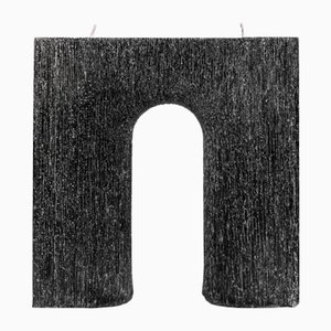 Black Trionfo Scratched Candle by Gio Aio Design for Antica Cereria Morciano