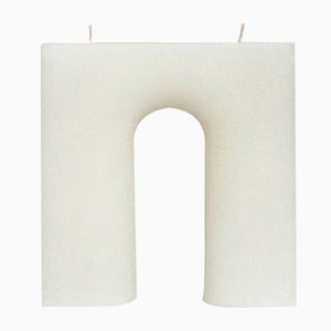 White Trionfo Scratched Candle by Gio Aio Design