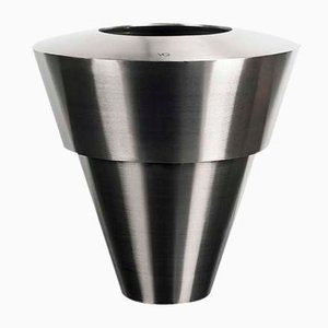 Italienische Garten-Stahl Satinato 80 Vase von VGnewtrend