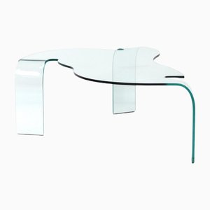 Glass Coffee Table by Hans Von Klier for Fiam Italy, 1990s