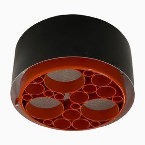 Small Alliance Ceiling Lamp with Orange Rings by Raak, 1970s
