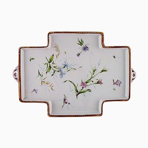 Large Serving Tray with Handles by Emile Gallé for St. Clement