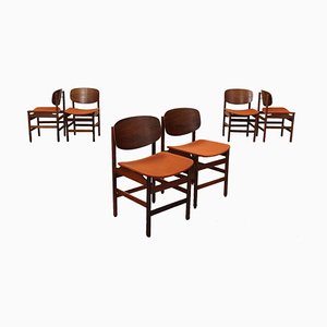 Vintage Esszimmerstühle aus Palisander & Schichtholz, 6er Set