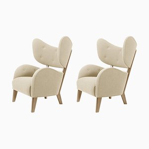 Beige Sahco Zero Natural Oak My Own Chair Lounge Chairs from by Lassen, Set of 2