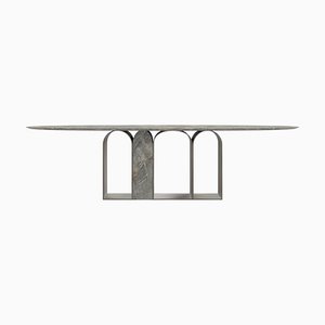Oval Marble Planalto Dining Table by Giorgio Bonaguro