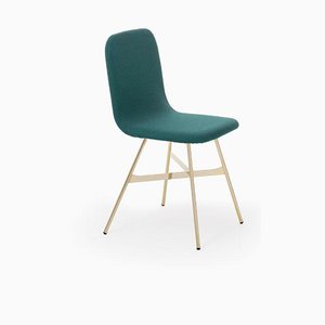Gold Upholstered Lana Tide Tria Dining Chair by Colé Italia