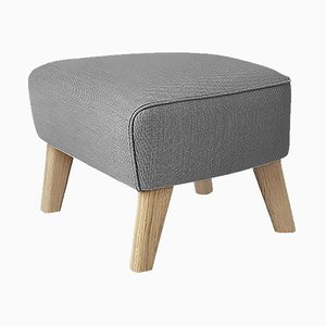Grey and Natural Oak Sahco Zero Footstool from By Lassen