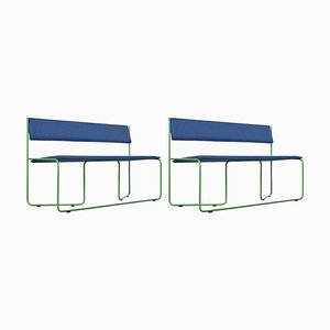 Blue Bench Trampoline by Four Four, Set of 2