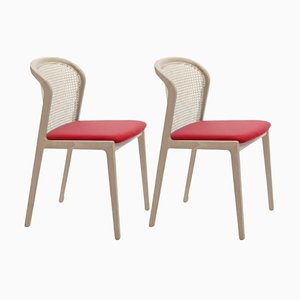Roter Vienna Chair aus Buchenholz von Colé Italia, 2er Set