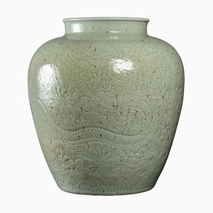 Large Celadon Porcelain Vase