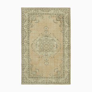 Vintage Turkish Beige Area Rug