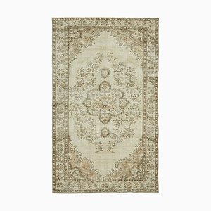 Vintage Turkish Beige Area Rug