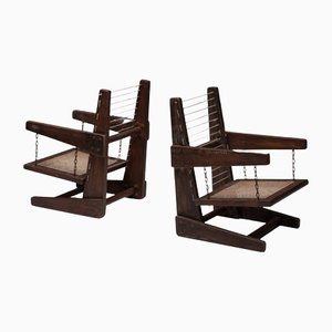 Demountable Pj-010615 Hanging Armchairs by Pierre Jeanneret, 1953, Set of 2