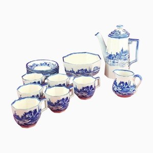 Antique Norfolk Coffee Set from Royal Doulton, Set of 15
