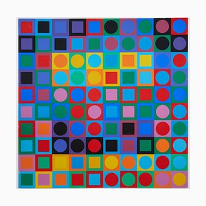 Victor Vasarely, Composición folclórica planetaria nº 1, Serigrafía