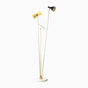 Italian Adjustable Floor Lamp in Brass, 1960