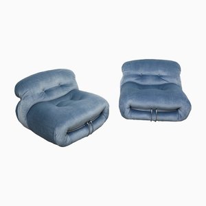 Soriana Lounge Chairs by Afra and Tobia Scarpa for Cassina, Set of 2
