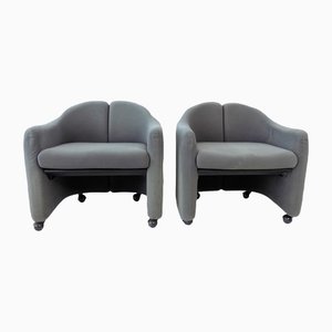 PS142 Lounge Chairs by Eugenio Gerli for Tecno, Set of 2