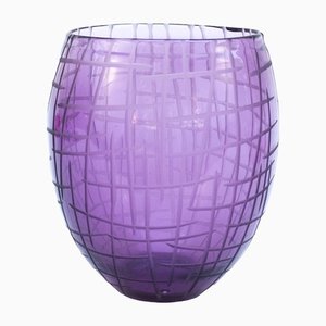 Vase aus Amethyst Glas
