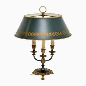 Antique French Brass & Tole Table Lamp