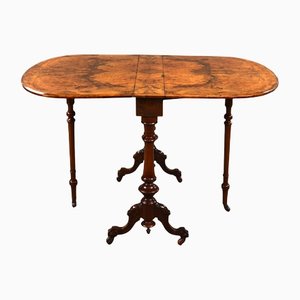Viktorianischer Sutherland Tisch aus Nusswurzelholz mit Intarsien