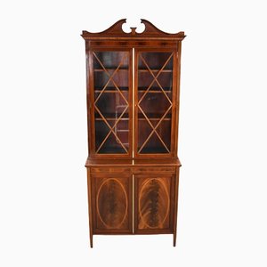 Edwardian Mahogany Inlaid Bookcase
