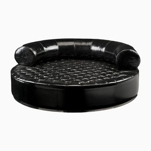 Pouf Caponne Breola con schienale in ecopelle di VGnewtrend