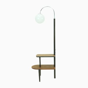 Bauhaus Floor Lamp with Shelter Table by Jindrich Halabala