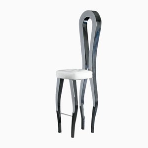 Italian SILHOUETTE Stool in Eco-Leather from VGnewtrend