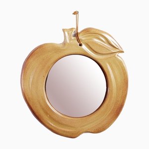 Vintage Keramik Spiegel in Apfel-Optik